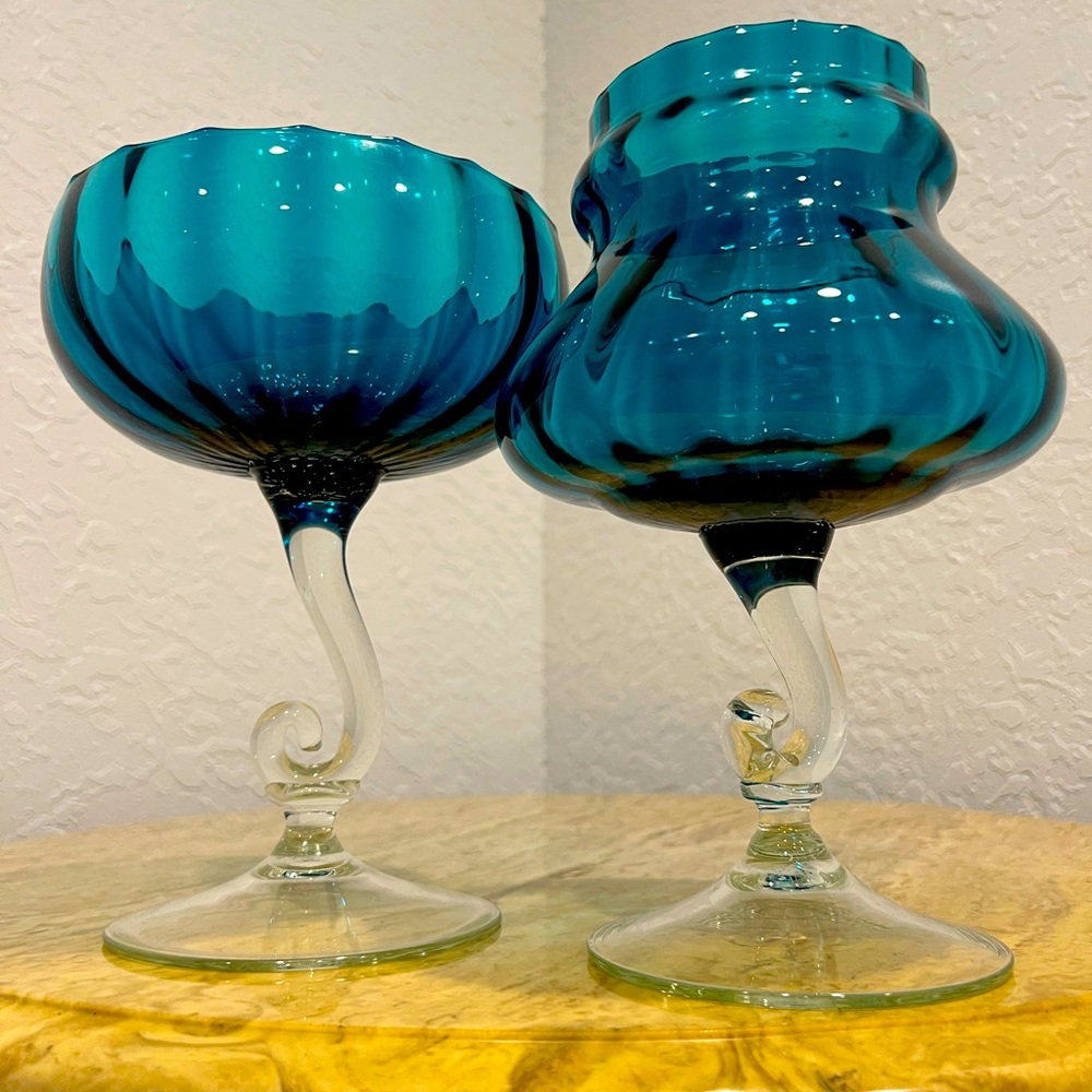 MCM Empoli Italian Apothecary Jar (no lid) and Compote Vase.